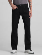 Men's Black Ray Bootcut Mid Rise Stretchable Jeans