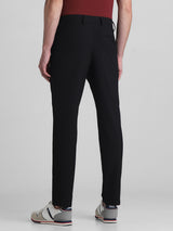Men's Black Casual Slim Fit Stretchable Trouser