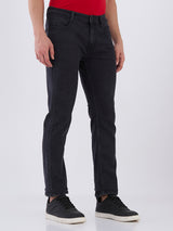 Men's Black Casual Straight Fit Jeans