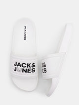 Men's White Casual Printed Slides