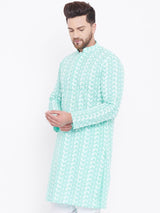 Men's Green Traditional Ethnic Full Sleeves Kurta