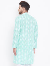 Men's Green Traditional Ethnic Full Sleeves Kurta