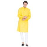 Men's Yellow Traditional Ethnic Full Sleeves Kurta