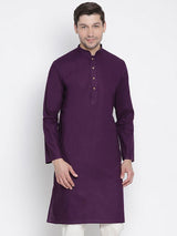 Men's Purple Traditional Ethnic Full Sleeves Kurta