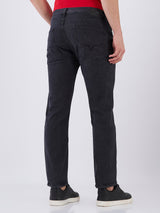 Men's Black Casual Straight Fit Jeans
