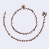 Women's Traditional Fascinating Round Shape Gold Plated Anklet(Payal) - Set of 2