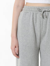 Women's Gray Knitted Casual Solid Regular Fit Jogger