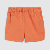 Boys Orange Casual Regular Fit Solid Shorts