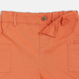 Boys Orange Casual Regular Fit Solid Shorts