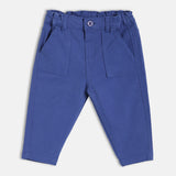 Boys Blue Casual Solid Pant