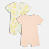 Boys Multicolor Casual Regular Fit Printed Rompers - Set of 2