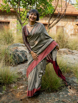 Women's Multicolor Slub Saree