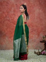 Women's Multicolor Silk Cotton Zari Saree