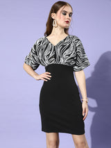 Women's Black Party Wear Bodycon Dress