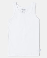 Boy's White Pure Cotton Vest - Pack of 2