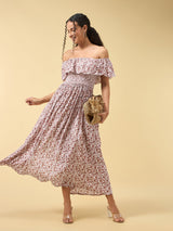 Women's Beige Casual A-Line Dress