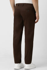 Men's Brown Casual Solid Slim Fit Trouser