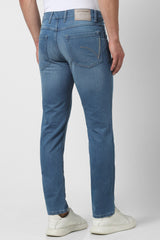 Men's Blue Casual Slim Fit Jeans