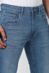 Men's Blue Casual Slim Fit Jeans