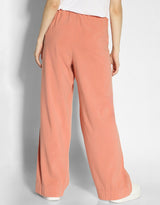 Women's Peach Casual Regular Fit Solid Trackpant