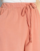 Women's Peach Casual Regular Fit Solid Trackpant