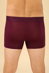 Men's Deep Purple Solid Swift Dry And High Stretch Mesh Trunk - Pack of 1
