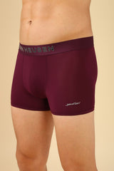 Men's Deep Purple Solid Swift Dry And High Stretch Mesh Trunk - Pack of 1