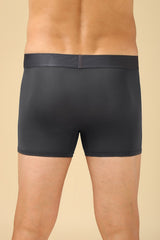 Men's Ebony Solid Swift Dry And High Stretch Mesh Trunk - Pack of 1