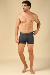 Men's Ebony Solid Swift Dry And High Stretch Mesh Trunk - Pack of 1