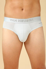 Men's Pearl Grey Solid Swift Dry And High Stretch Mesh Brief - Pack of 1