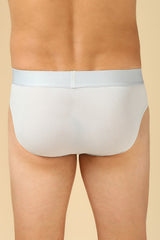 Men's Pearl Grey Solid Swift Dry And High Stretch Mesh Brief - Pack of 1