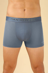 Men's Grey Silicone Solid Swift Dry And High Stretch Mesh Trunk - Pack of 1