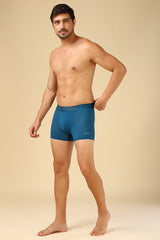 Men's Moroccan Teal Solid Swift Dry And High Stretch Mesh Trunk - Pack of 1