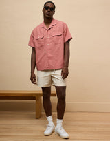 Men's Red Casual Regular Fit Solid Half Sleeves Shirt