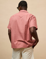 Men's Red Casual Regular Fit Solid Half Sleeves Shirt
