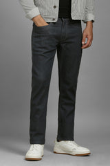 Men's Gray Casual Slim Fit Jeans