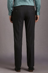 Men's Black Formal Solid Slim Fit Trouser
