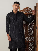 Men's Black Festive Ethnic Full Sleeves Kurta