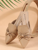 Women's Beige Casual Slip-On Flats