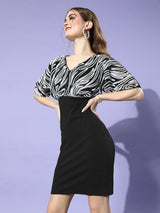 Women's Black Party Wear Bodycon Dress