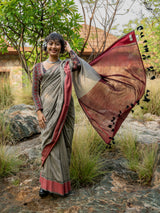 Women's Multicolor Slub Saree