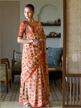 Women's Multicolor Pure Cotton Saree