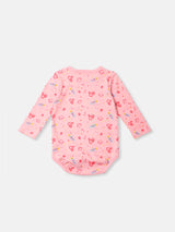 Boys & Girls Pink Casual Onesie With Beanie