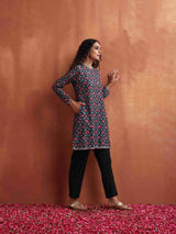 Women's Black Casual Printed Co-ords Set