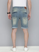Men's Slim Fit Solid Mid Rise Shorts