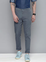 Men's Slim Fit Solid Mid Rise Chinos