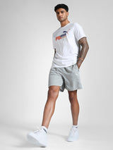 Mens White Cotton Regular Casual Half Sleeves Tshirt