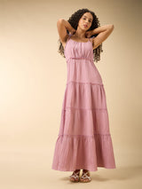 Women's Pink Casual A-Line Dress