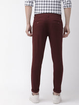 Men's Slim Fit Solid Mid Rise Chinos