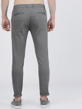 Men's Slim Fit Solid Mid Rise Chinos